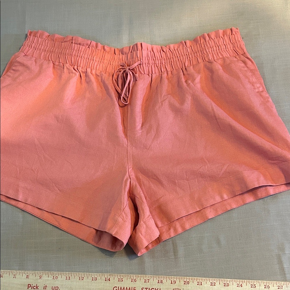 EUC a new day paper sack Waist orange-Pink Shorts